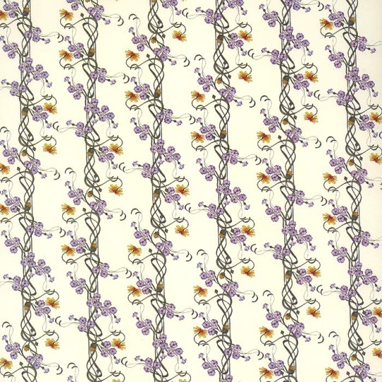 Purple Clematis Floral Print Paper ~ Tassotti Italy